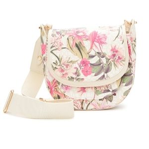 time and tru women's Riverdale Print Crossbody Saddle bag NWT